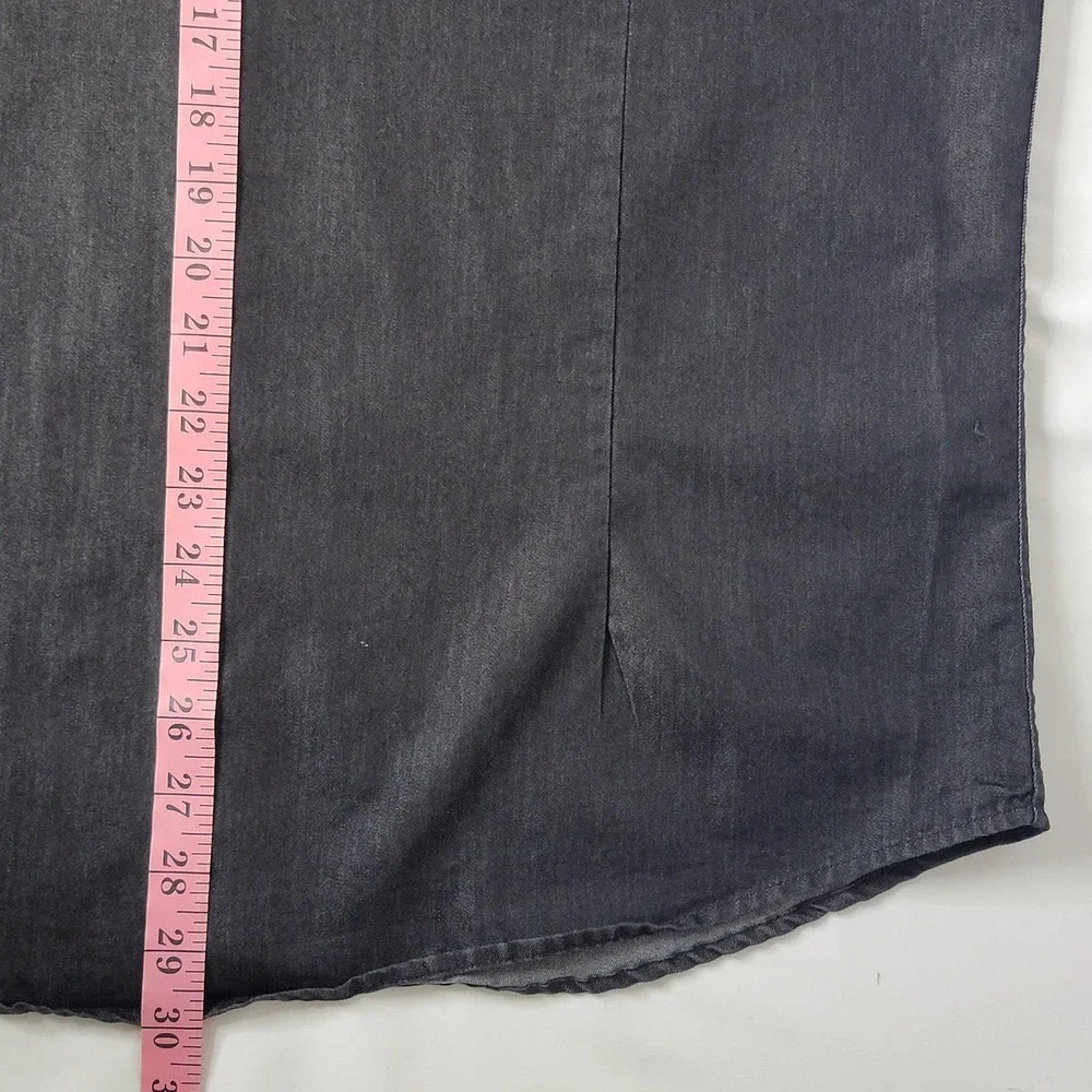 EUC COOFANDY Men's Shirt Button Up Flip Cuff Checked Long Sleeve Black Large - Picture 7 of 8